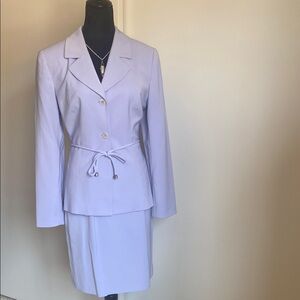 Paniz New York Light Purple Women's Midi Skirt Suit with matching belt